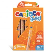 Carioca Crayon Baby 3in1 1+ 6 χρώματα/κουτί 42817