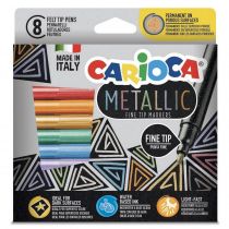 Carioca Μαρκαδόροι Metallic 8 χρώματα/κουτί 43162
