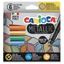 Carioca Μαρκαδόροι Metallic 6 χρώματα/κουτί 43161