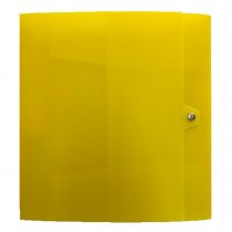 Κουτί με Κουμπί PP 5x33x26cm Διαφανές Κίτρινο