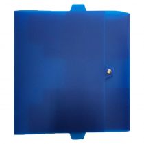 Κουτί με Κουμπί PP 8x33x26cm Διαφανές Μπλε