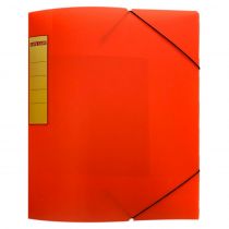 Κουτί με Λάστιχο PP 5x35x25cm Διαφανές Πορτοκαλί