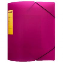 Κουτί με Λάστιχο PP 5x35x25cm Διαφανές Ροζ