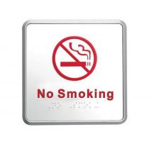 Πινακίδα απαγορεύεται "No smoking" 12,7x12,7cm