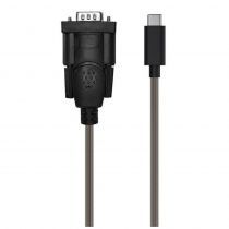 Cabletime καλώδιο USB-C σε RS232 C160, 28AWG, 1m, διάφανες-μαύρο