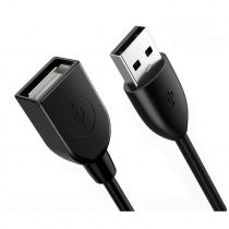 Cabletime καλώδιο USB 2.0 αρσενικό σε θηλυκό C160, 3A, 3m, μαύρο