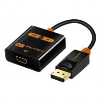 Cabletime αντάπτορας DisplayPort σε HDMI AV586, ACTIVE, 4K, 0.2m, μαύρος