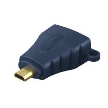 Cabletime αντάπτορας Micro HDMI D σε HDMI AV599, με ring, 4K, μπλε