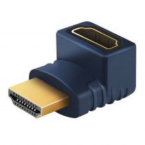 Cabletime αντάπτορας HDMI αρσενικό σε θηλυκό AV599, γωνιακός, 4K, μπλε