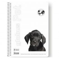 Τετράδιο σπιράλ Globus Pet PE40 21x29 4 Θέματα Μαύρο Σκυλάκι 120 φύλλα