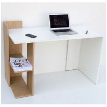 Γραφείο 120x55x85 Λευκό-Με Φυσικό Μοντέρνα Σχεδίαση To-Deskhoshelf