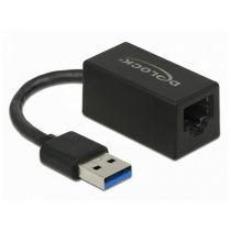 Delock αντάπτορας USB 3.1 σε RJ45 65903, Gen 1, 1000Mbps, 12cm, μαύρος