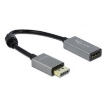 Delock αντάπτορας DisplayPort 1.4 σε HDMI 66436, 4K, 20cm, μαύρος-γκρι