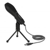 Delock μικρόφωνο με επιτραπέζια βάση 65939, πυκνωτικό, USB, μαύρο