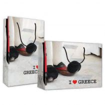 Χάρτινη Τσάντα Υ24x23x10 "I Love Greece "