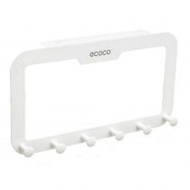 Ecoco μεταλλική κρεμάστρα πόρτας E1605, 40x22x4cm, λευκή