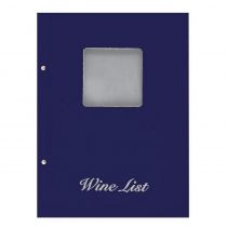 Next wine list με παράθυρο basic 23,5x32cm μπλε