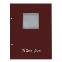 Wine List Με Παράθυρο Basic 23,5x32cm Μπορντώ