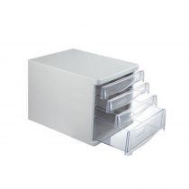 Comix συρταριέρα πλαστική με 4 συρτάρια γκρι Α4 Υ25x33,8x26,5cm