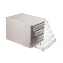 Comix συρταριέρα πλαστική με 5 συρτάρια γκρι Α4 Υ25x33,8x26,5cm