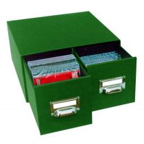 Κουτί Με Συρτάρια Classic Πράσινο 2 Συρτ. Μεταλ. Λαβές Y16x30x31cm Βάθος