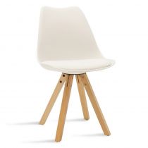Καρέκλα Caron pp χρώμα λευκό - φυσικό