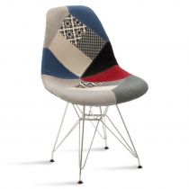 Καρέκλα Adelle pp χρώμα patchwork - inox