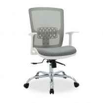 Καρέκλα γραφείου Kadi με ύφασμα mesh λευκό