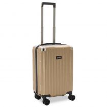 Βαλίτσα καμπίνας Venezia με 4 ρόδες σκληρή από ABS+PC σαμπανιζέ 36,5x25x57,5εκ
