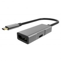 PowerTech αντάπτορας USB Type-C σε DisplayPort + PD PTH-054, 4K, γκρι