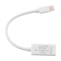 Nsp N10 Cable Adapter Mini Display Port V1.1 To Hdmi 4k V1.4 0,23m White
