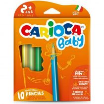 Carioca Ξυλομπογιές Τρίγωνες 4mm 10 Χρώματα Baby 2+