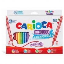 Carioca Μαρκαδόροι Birello Double Tip Super Washable 24 Χρώματα 41521