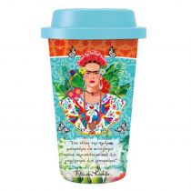 Κούπα Bamboo Innostat με καπάκι από σιλικόνη 450ml Frida Kahlo Assorted