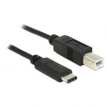 Delock Καλώδιο USB 2.0 Type-C σε USB Type B, 0.5m, Black
