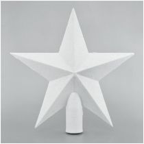 Κορυφη Δεντρου Αστερι Πλαστικο Λευκο Glitter 20,5cm