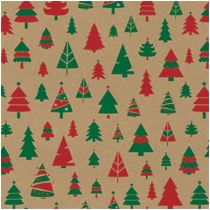Next χαρτί περιτυλίγματος κραφτ "Χριστουγεννιάτικα Δέντρα" 16 φύλλα 70x100cm 70gr