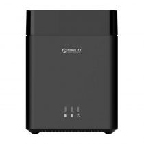 Orico εξωτερική θήκη για 2x 3.5" HDD DS200U3, USB3.0, 5Gbps, 20TB, μαύρη