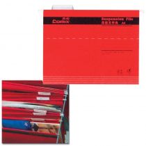 Comix κρεμαστοί φάκελοι κόκκινο Α4 Y24,3x31,9cm