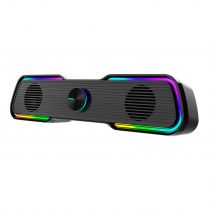 Aula gaming soundbar N-169B, 2x 3W, RGB, USB/3.5mm, μαύρο