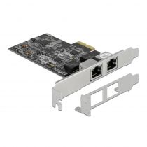 Delock κάρτα επέκτασης PCI x2 σε 2x RJ45 Gigabit LAN 89530, 2.5 Gbps