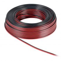 Powertech καλώδιο ήχου 2x 0.75mm² CAB-SP009 Copper, 10m, μαύρο & κόκκινο