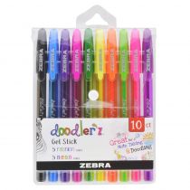 Στυλό Zebra Doodler'z Gel 1,0mm Σετ 10 χρωμάτων (5 Fashion+5 Neon) 