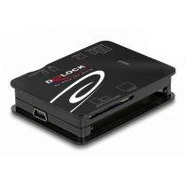 Delock card reader 91007 για Micro SD/SD/CF/MS/xD/M2, μαύρο