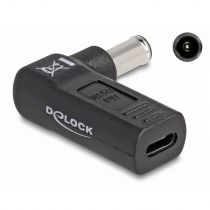 Delock αντάπτορας τροφοδοσίας 60014, USB-C σε Sony 6x4.3mm, 90°, μαύρος