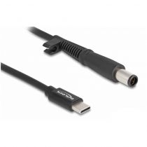 Delock καλώδιο τροφοδοσίας 87972, USB-C σε HP 7.4x5.0mm, 1.5m, μαύρο
