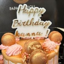Cake Topper Happy Birthday δίχρωμο