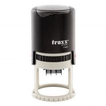 Αυτομελανούμενη σφραγίδα με τα στοιχεία σας κειμένου και ημερομηνίας 3 mm Traxx 7041 Φ40mm