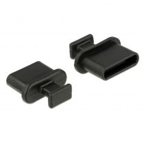 DELOCK κάλυμμα προστασίας για θύρα USB-C 64013 με λαβή, μαύρο, 10τμχ