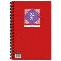 Εβδομαδιαίο Ημερολόγιο Σπιράλ 17x25cm 2 ετών 2024 - 2025 Κόκκινο